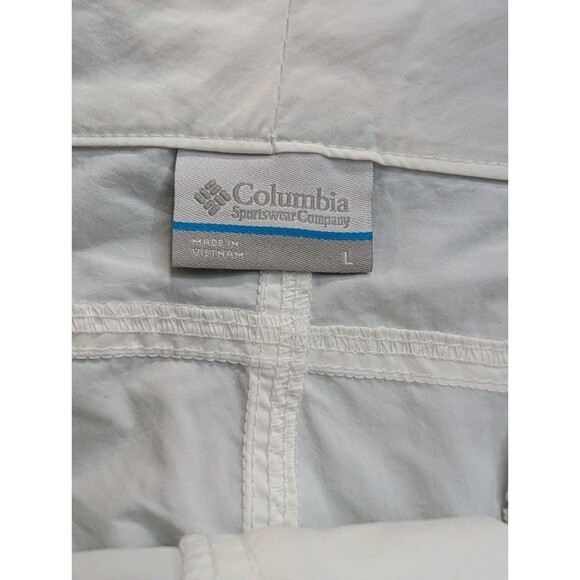 Columbia PFG Fishing Point III Shorts Large Omni-Shade UPF 50 NEW White - Picture 2 of 15